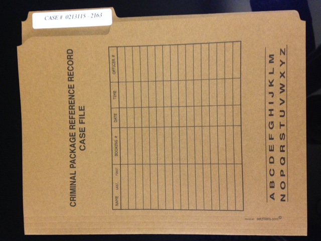 Police Case File Folders